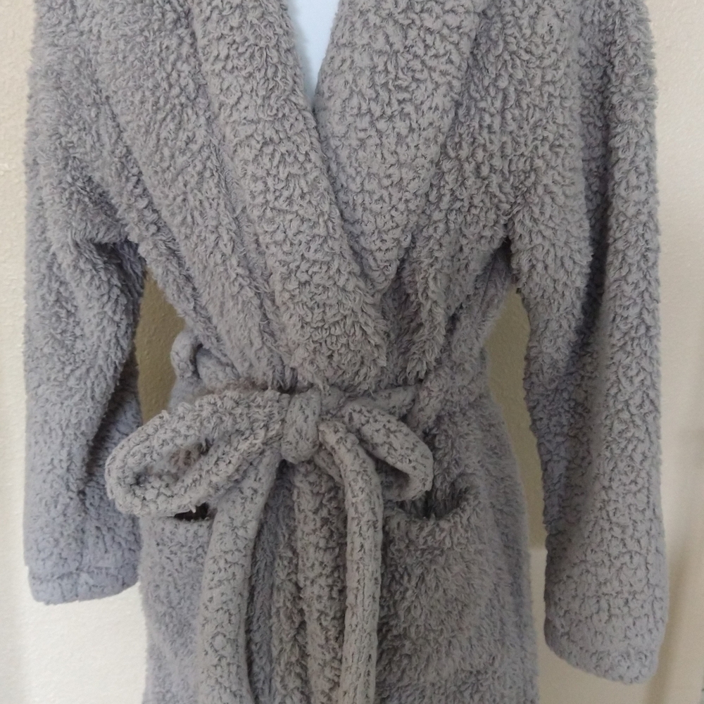 Natori Women's Sharpa Plush Gray Robe